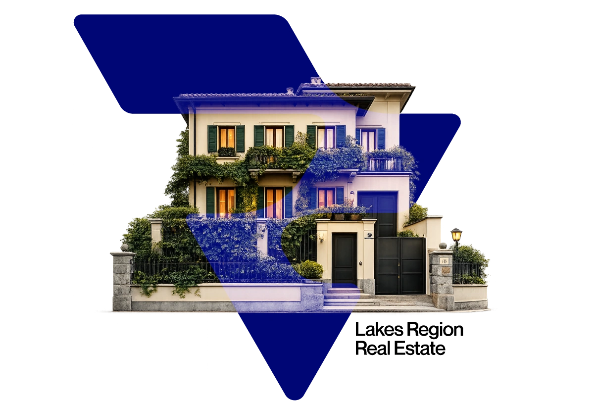 Villa con grafica Lakes Region Real Estate per costi chiari